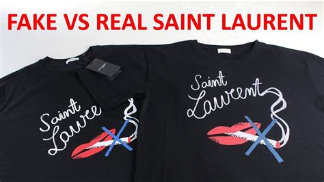 how to tell if ysl shirt is real|real ysl logo.